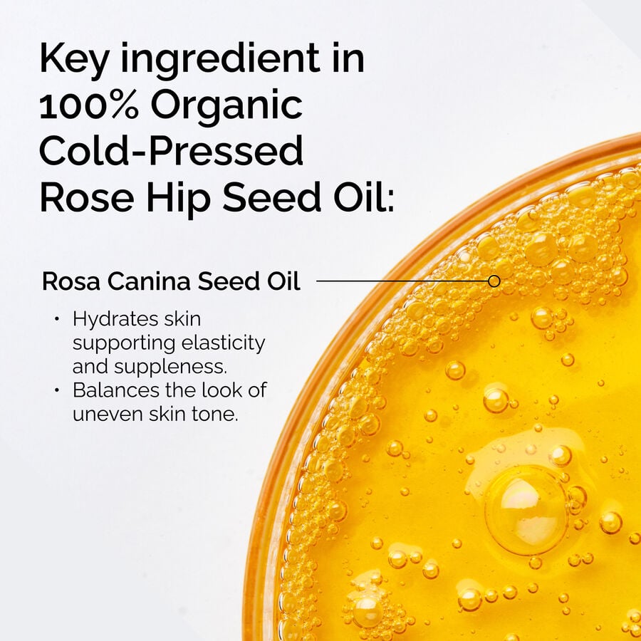 100% Organic Rose Hip Seed Oil, Cold-Pressed
