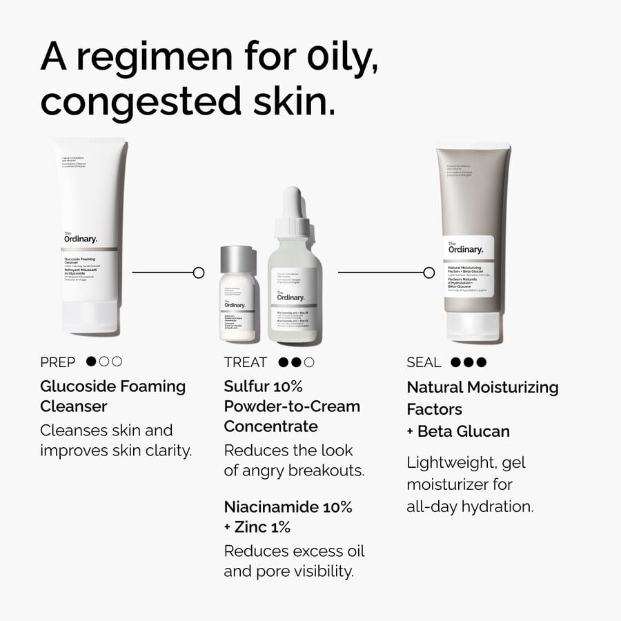 Sulfur 10% Powder-to-Cream Acne Treatment