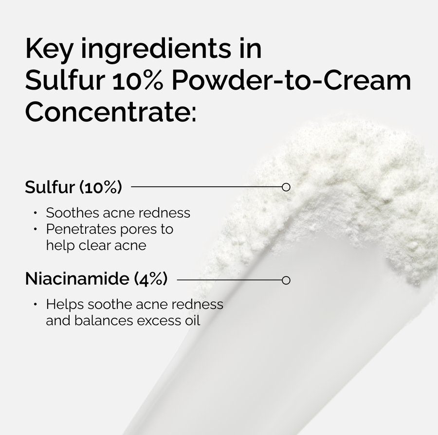 Sulfur 10% Powder-to-Cream Acne Treatment